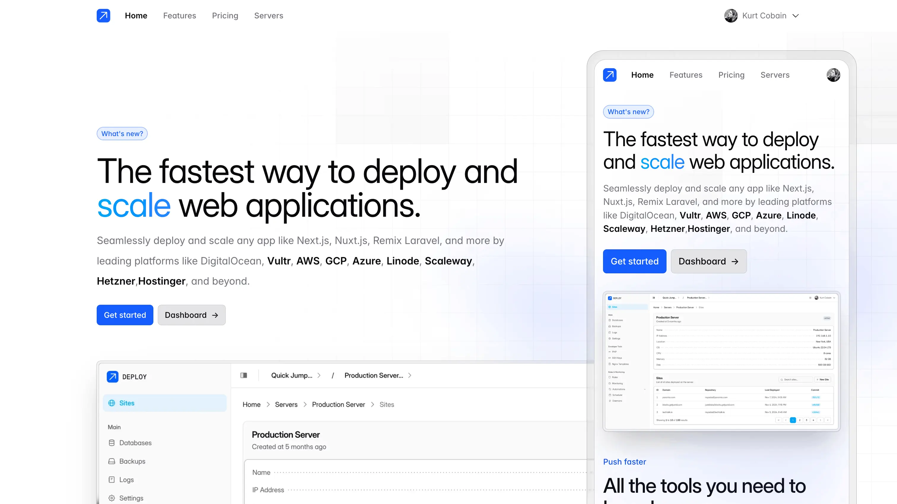 Server management template
