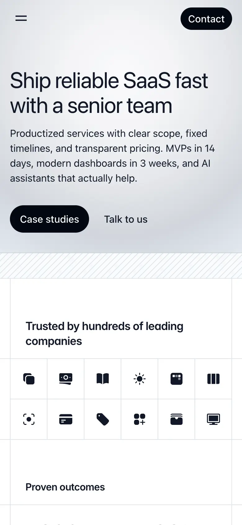 scale template screenshot on mobile