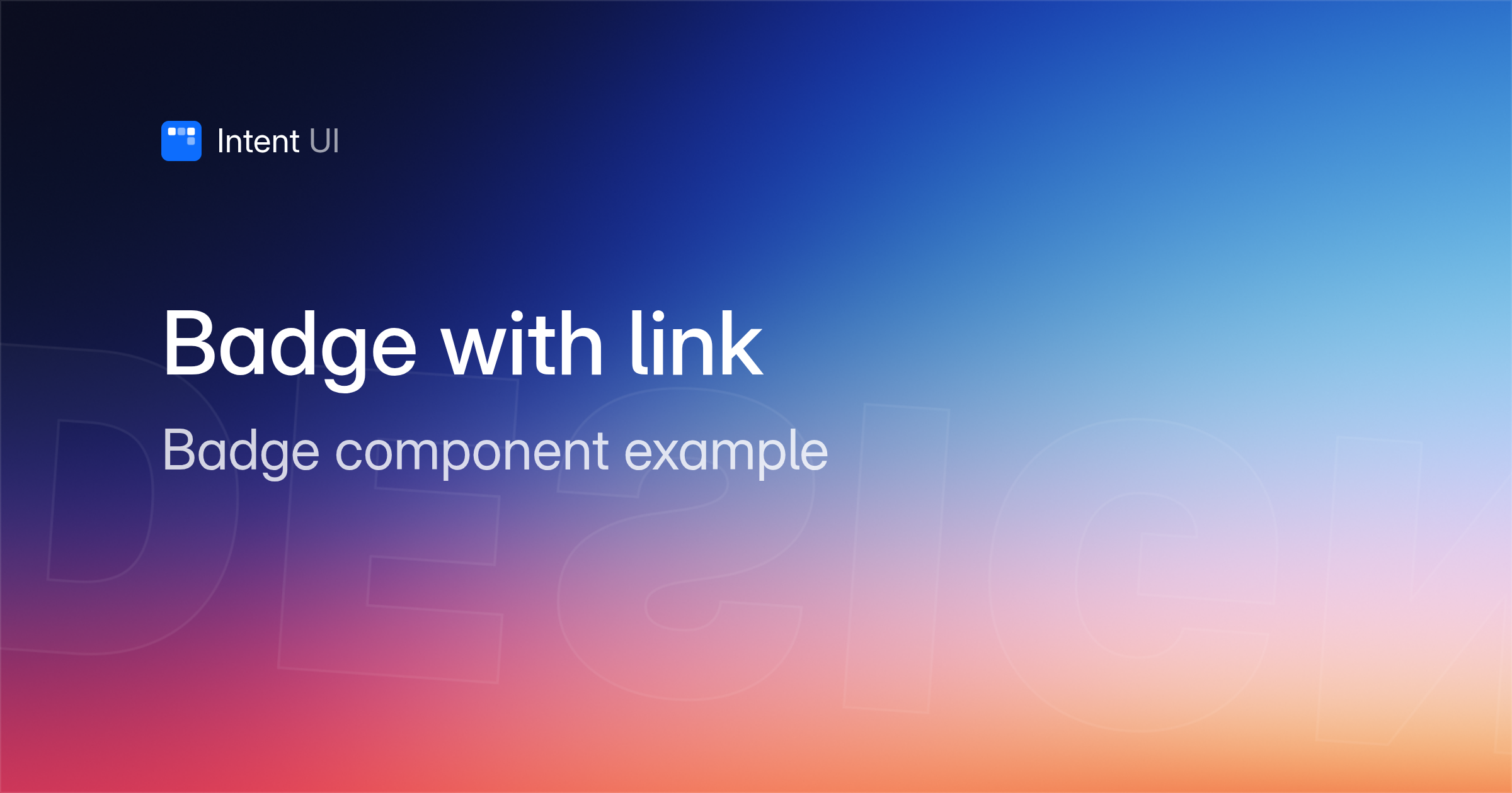 Patterns: Badge with link / Intent UI Design