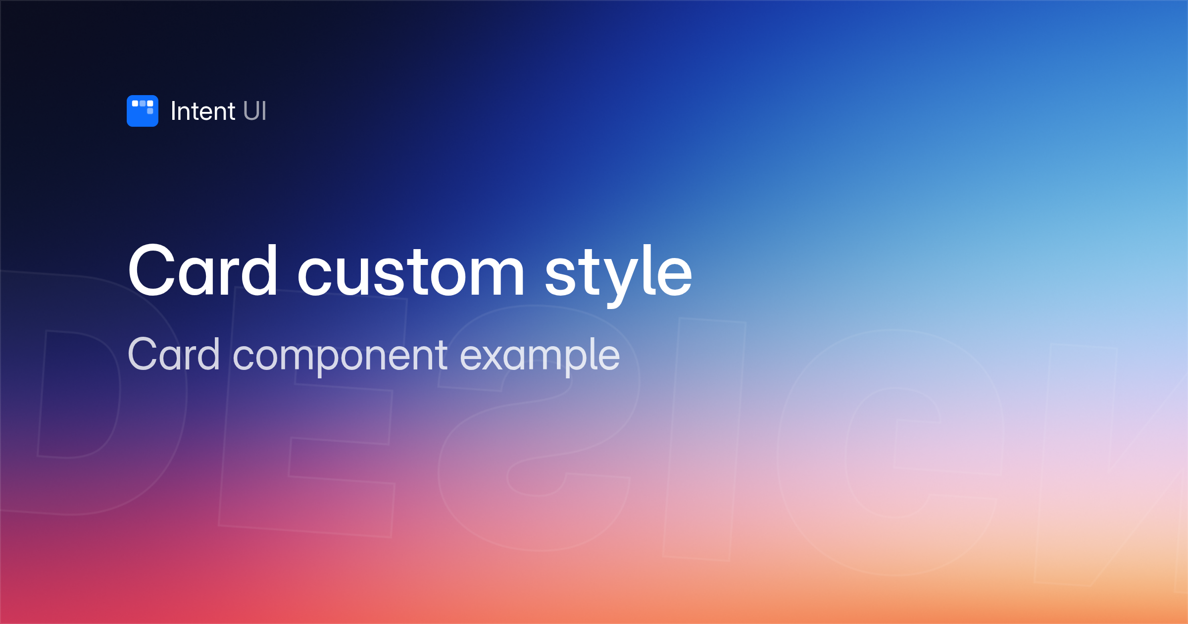 React card component: Custom style / Intent UI Design