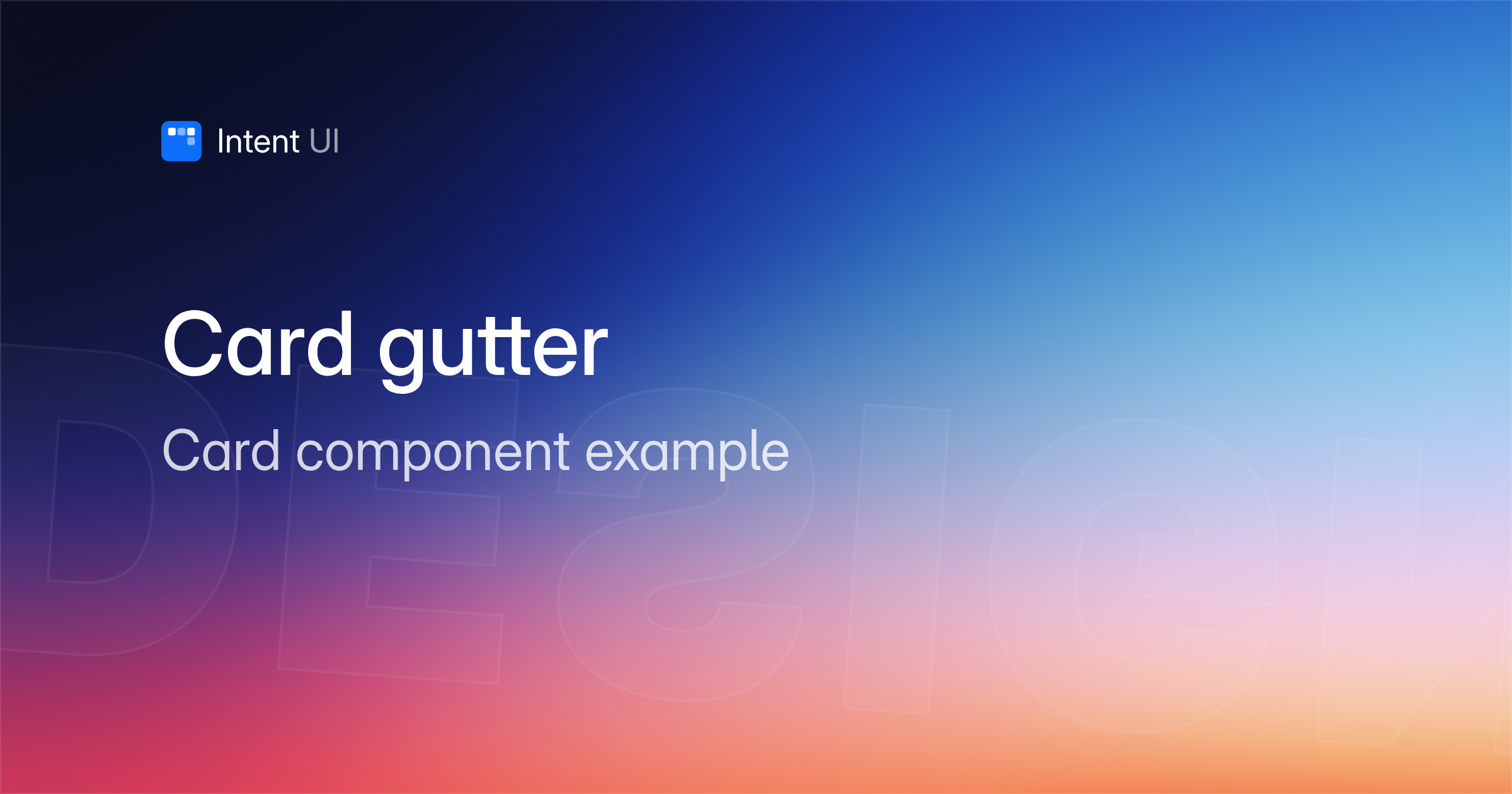 Patterns: Card gutter / Intent UI Design