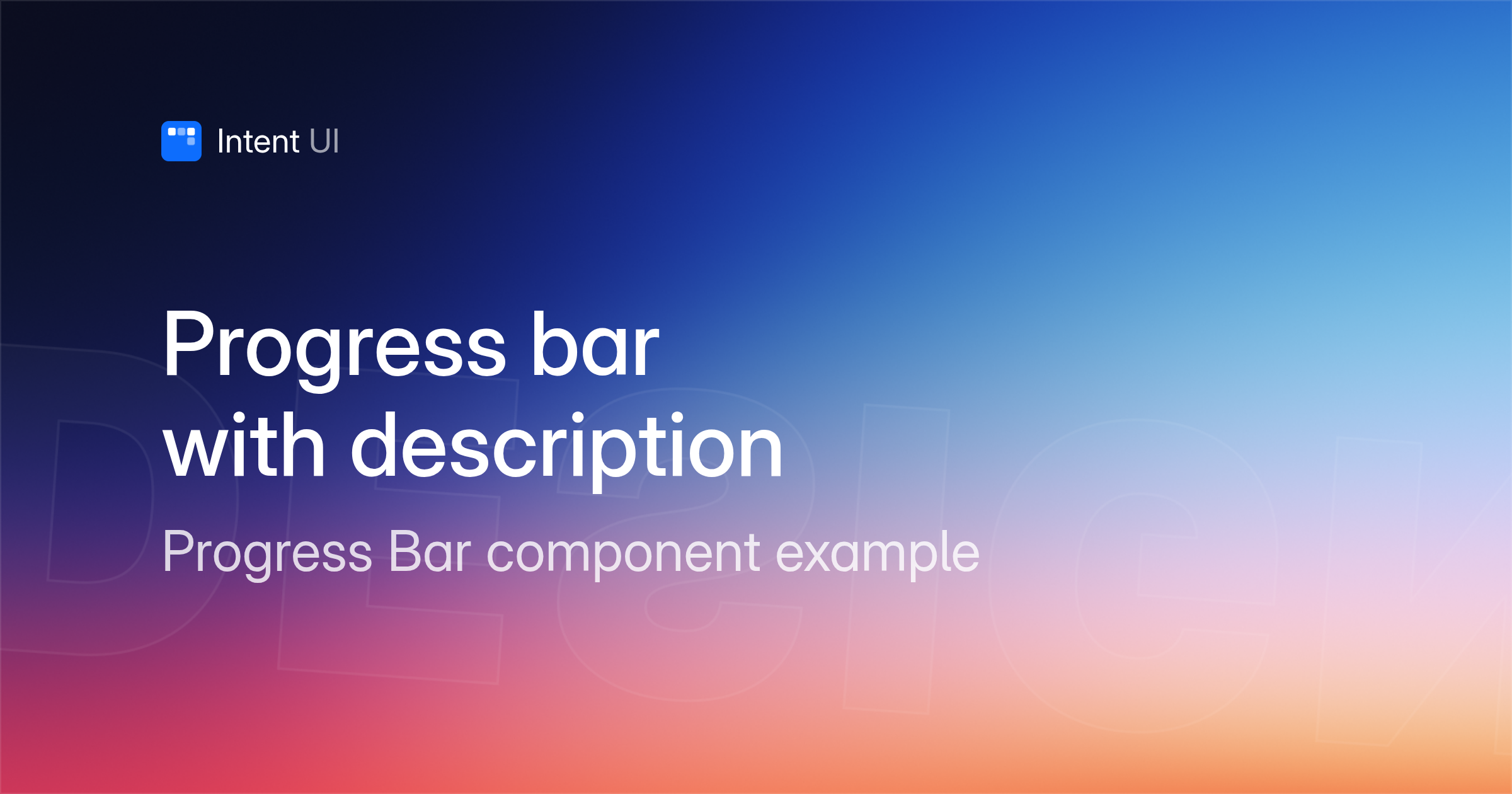 Patterns: Progress bar with description / Intent UI Design