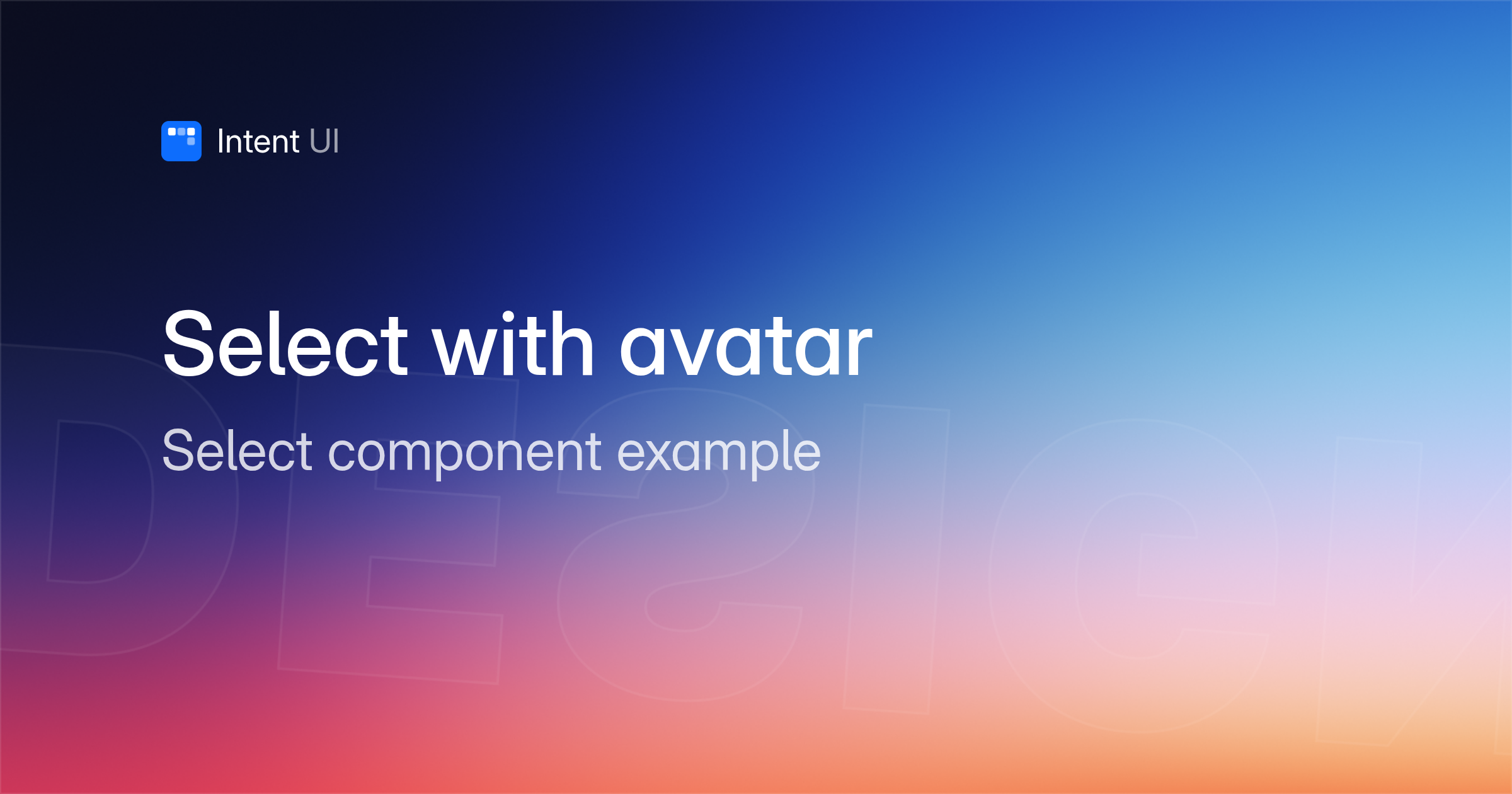 Patterns: Select with avatar / Intent UI Design