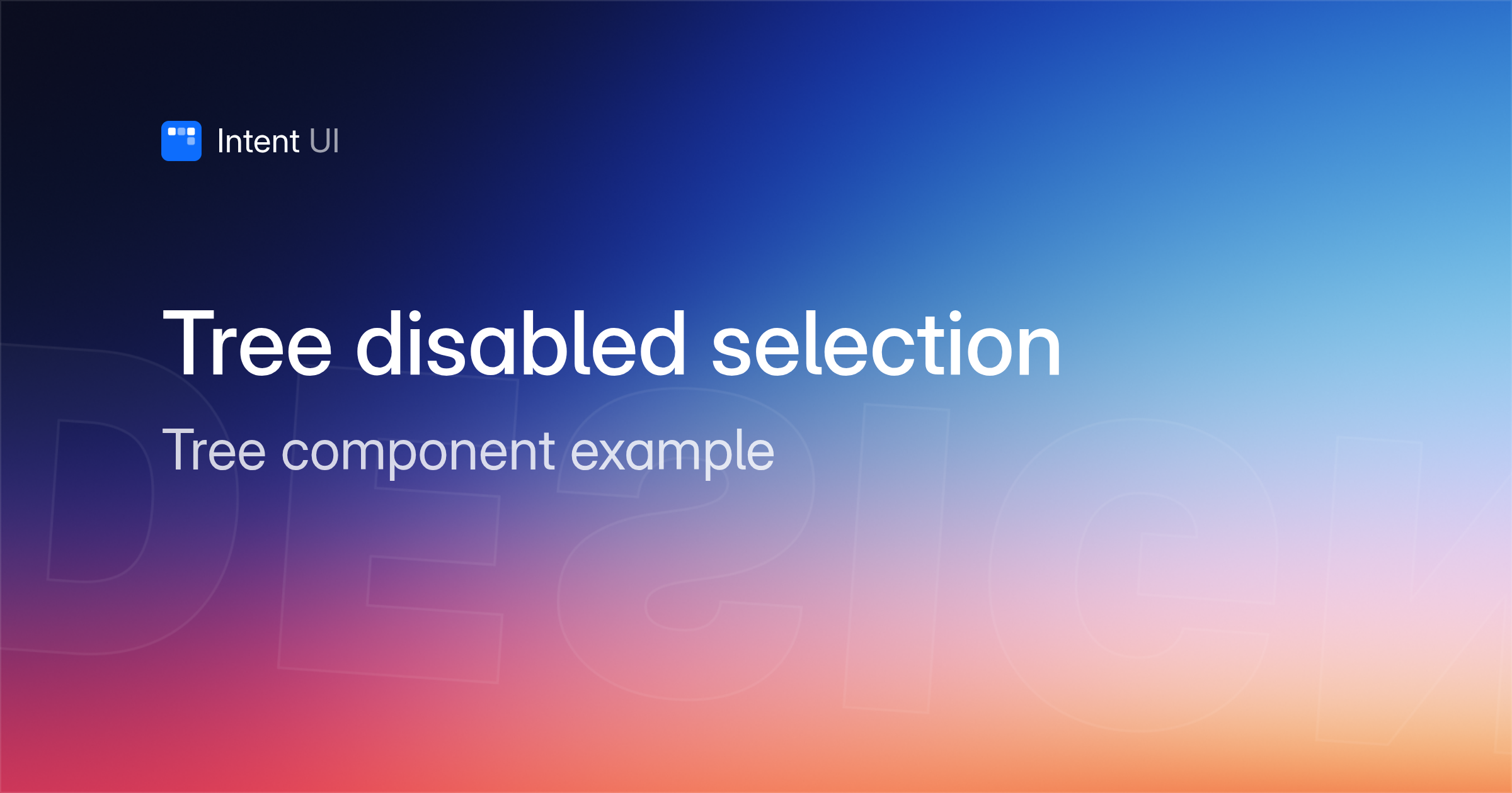 Patterns: Tree disabled selection / Intent UI Design